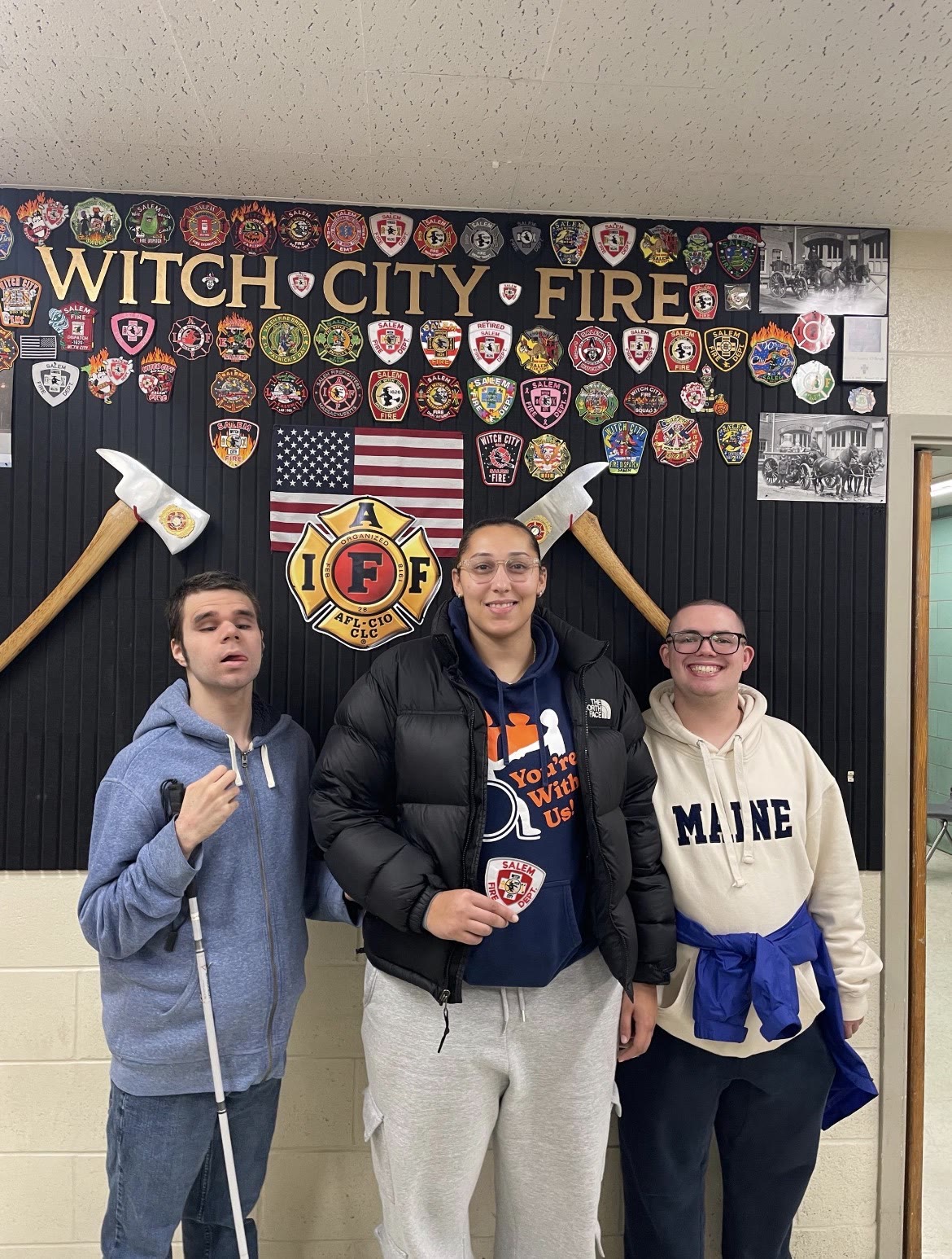 Salem CLUB participants visiting a local fire department